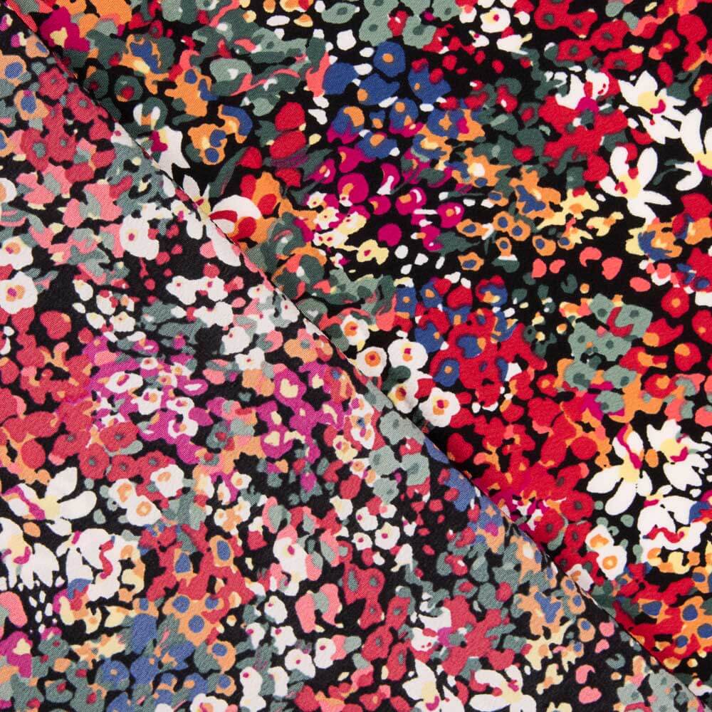 Polyester Krepp Polyester Blume Konfetti Rot - Ribes y Casals