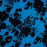 Polyester Krepp Polyester Blumenmuster Blau - Ribes y Casals