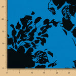 Polyester Krepp Polyester Blumenmuster Blau - Ribes y Casals