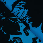 Polyester Krepp Polyester Blumenmuster Blau - Ribes y Casals