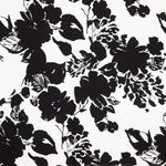 Krepp Polyester Blumenmuster Weiß - Ribes y Casals