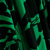 Polyester Krepp Polyester Blumenmuster Grün - Ribes y Casals