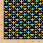 Polyester-Krepp Geo Aquamarin - Ribes y Casals
