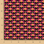 Polyester-Krepp Geo Fuchsia - Ribes y Casals