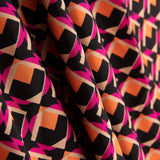 Polyester-Krepp Geo Fuchsia - Ribes y Casals
