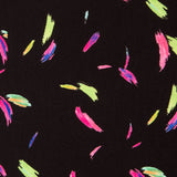 Kreppsatin Pinselstriche Schwarz - Ribes y Casals
