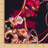 Krepp Viskose Floral Dragon Fuchsia - Ribes y Casals