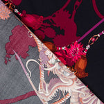 Krepp Viskose Floral Dragon Fuchsia - Ribes y Casals