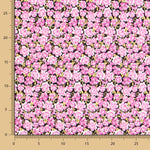 Krepp Viskose Rosa Blumen - Ribes y Casals