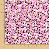 Krepp Viskose Rosa Blumen - Ribes y Casals