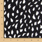 Krepp Viskose Trazosa Maxi Traces Schwarz - Ribes y Casals