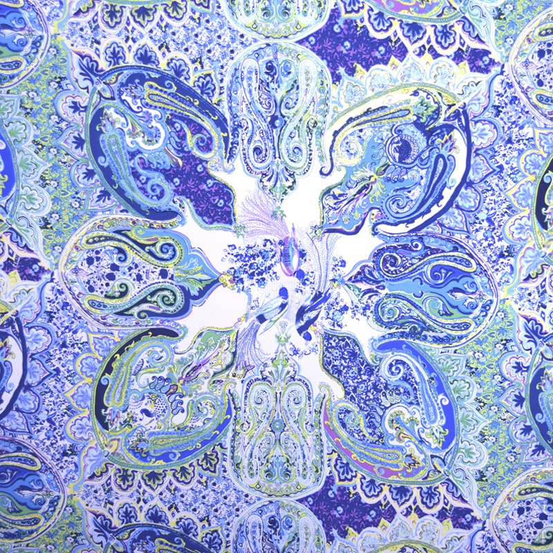 Knusprige Milano Cachemire Bleu Vert - Ribes y Casals