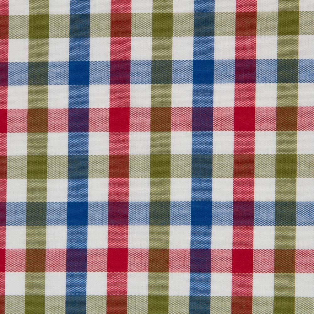 Blau Grün Madras Quadrate - Ribes y Casals