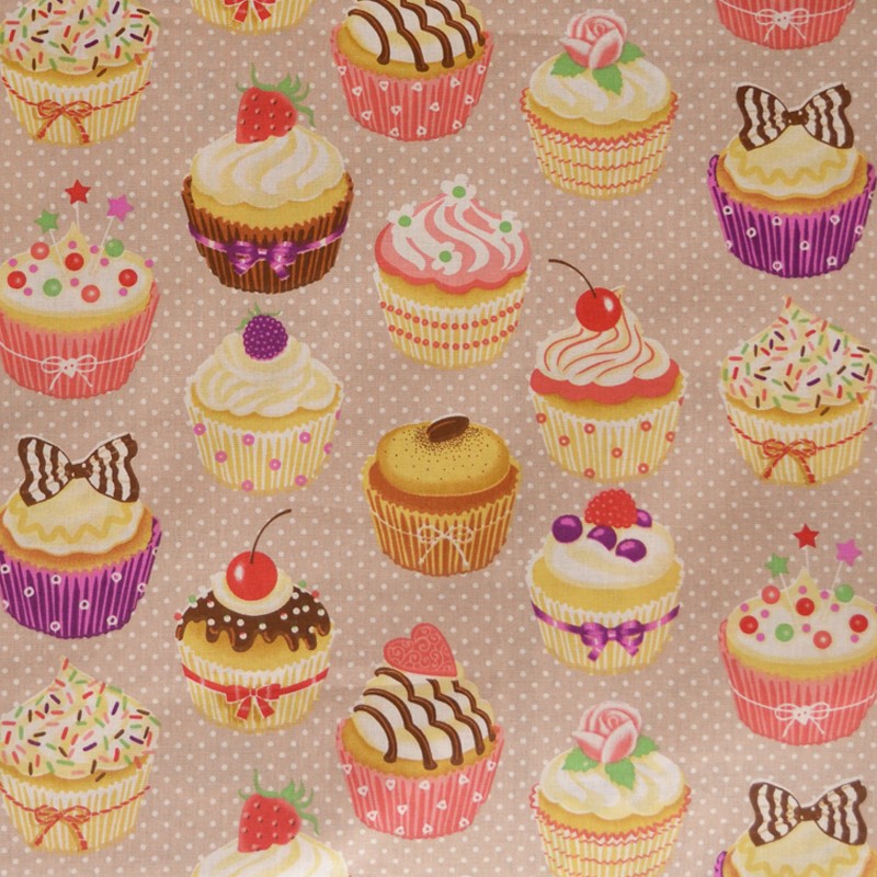 Cotton Cupcakes Brauner Hintergrund - Ribes y Casals