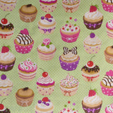 Cotton Cupcakes Grüner Hintergrund - Ribes y Casals