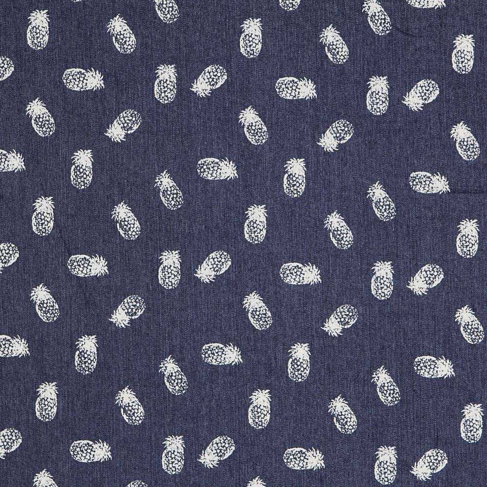 Denim Stretch Ananas Dunkelblau - Ribes y Casals