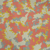Korallenfarbener Militärdruck-Denim-Stoff - Ribes y Casals