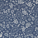 Denim Blumen Paisley Dunkelblau - Ribes y Casals