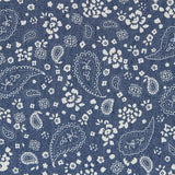 Denim Blumen Paisley Dunkelblau - Ribes y Casals