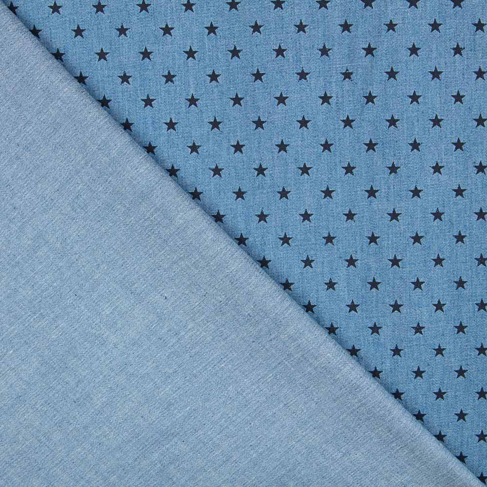 Denim Cotton Stars Schwarz - Ribes y Casals