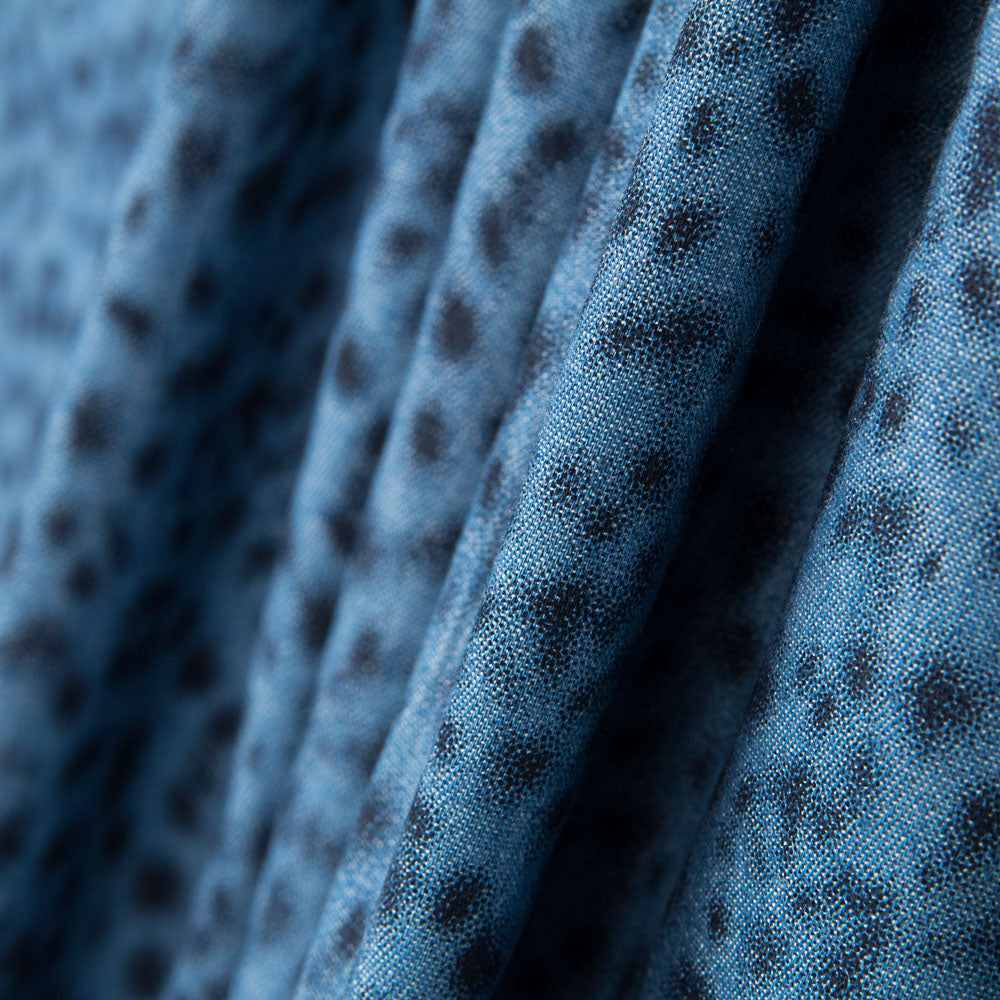 Denim Baumwolle Leopard Denim Schwarz - Ribes y Casals