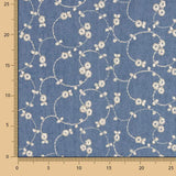 Lurexblumen-Stickerei Denim - Ribes y Casals
