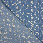 Lurexblumen-Stickerei Denim - Ribes y Casals