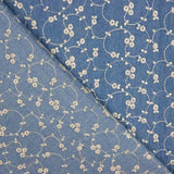 Lurexblumen-Stickerei Denim - Ribes y Casals