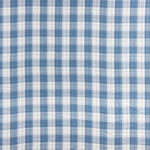 Reversible Vichy Double Gauze Reversible Dark Denim Blue - Ribes y Casals