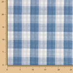 Reversible Vichy Double Gauze Reversible Dark Denim Blue - Ribes y Casals