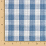 Reversible Vichy Double Gauze Reversible Dark Denim Blue - Ribes y Casals
