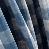 Reversible Vichy Double Gauze Reversible Dark Denim Blue - Ribes y Casals