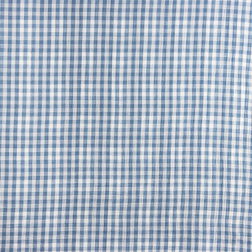 Reversible Vichy-Doppelgaze Blau - Ribes y Casals