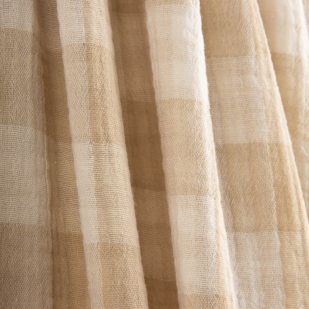 Reversible Vichy-Doppelgaze Beige - Ribes y Casals
