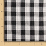 Double Reversible Vichy Gaze Schwarz - Ribes y Casals
