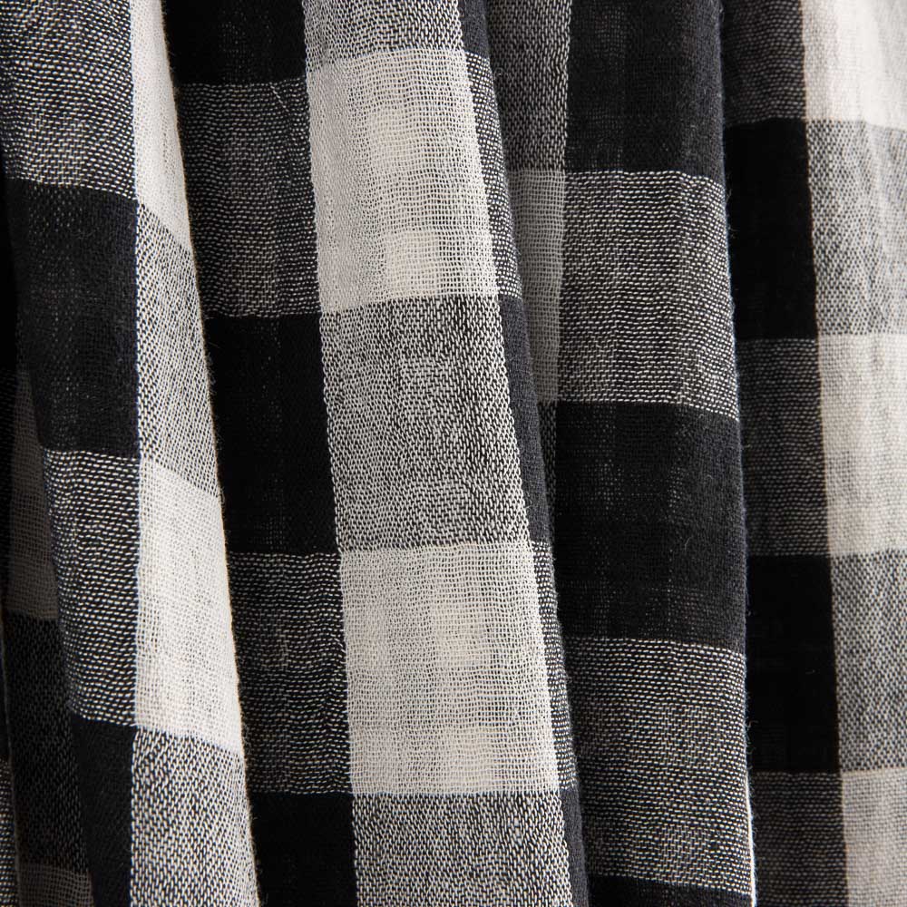 Double Reversible Vichy Gaze Schwarz - Ribes y Casals