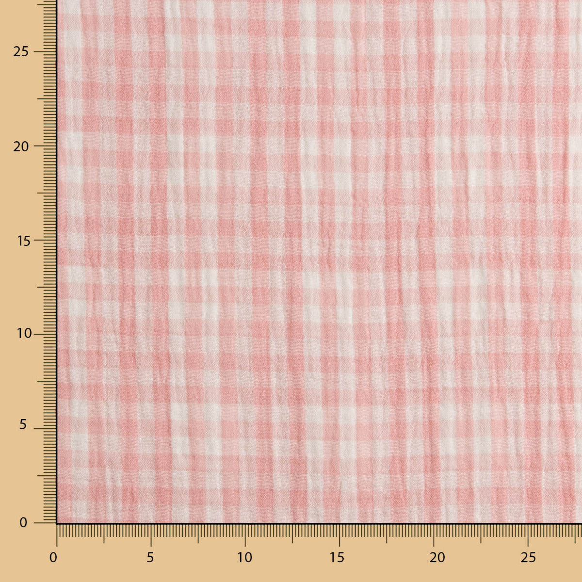 Reversible Vichy-Doppelmull Barbie Rosa - Ribes y Casals