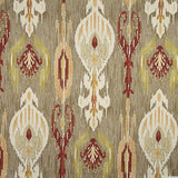 Canvas mit Leinenoptik, orientalisches Ikatmuster in Taupe - Ribes y Casals