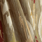 Canvas mit Leinenoptik, orientalisches Ikatmuster in Taupe - Ribes y Casals