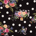 Schwarzer gepunkteter Cretonne Stretch Gabardine - Ribes y Casals