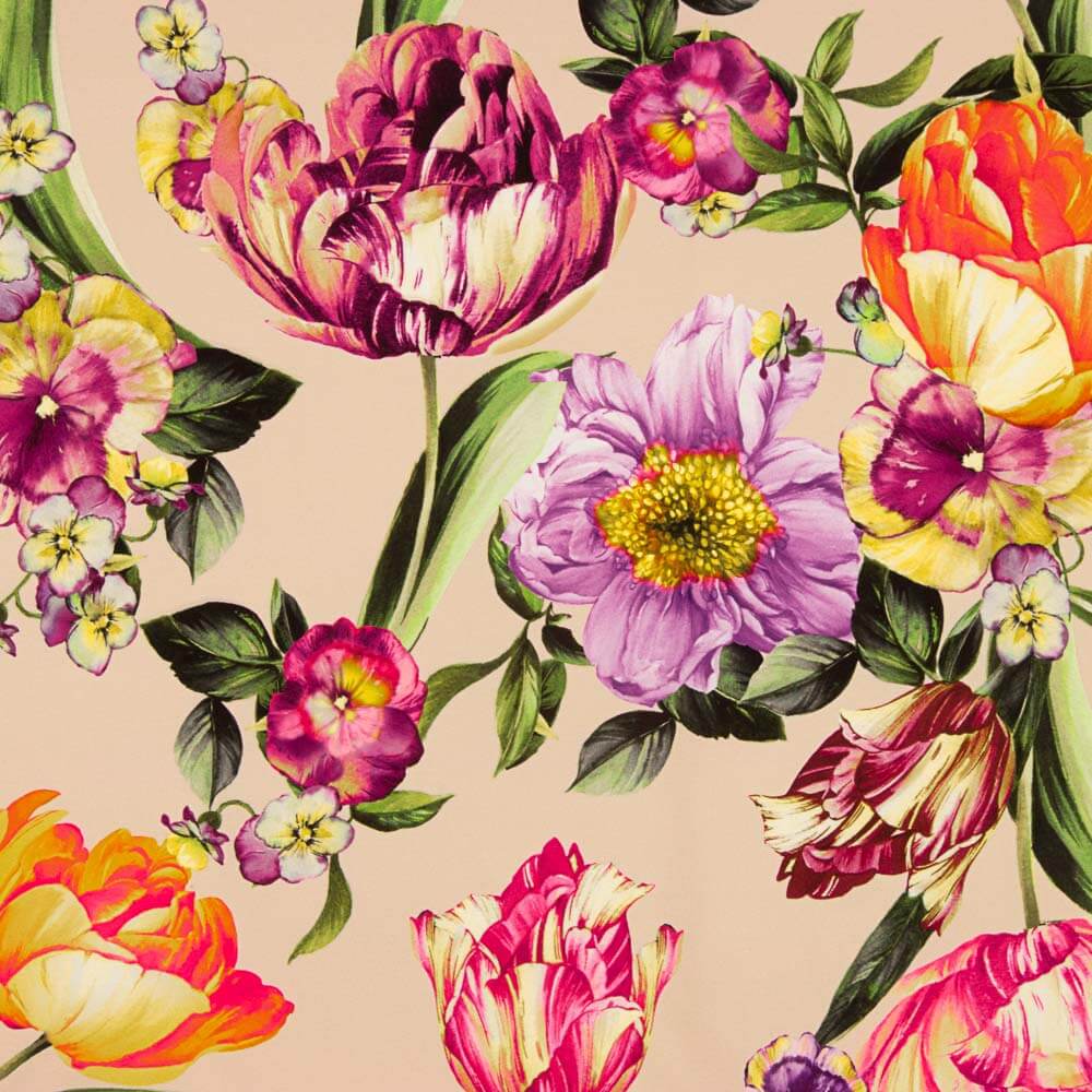 Rosa Tulpen Elastischer Regenmantel - Ribes y Casals