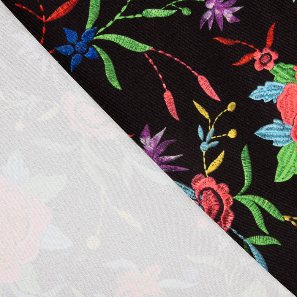 Manila Stretch Gabardine Schwarz - Ribes y Casals