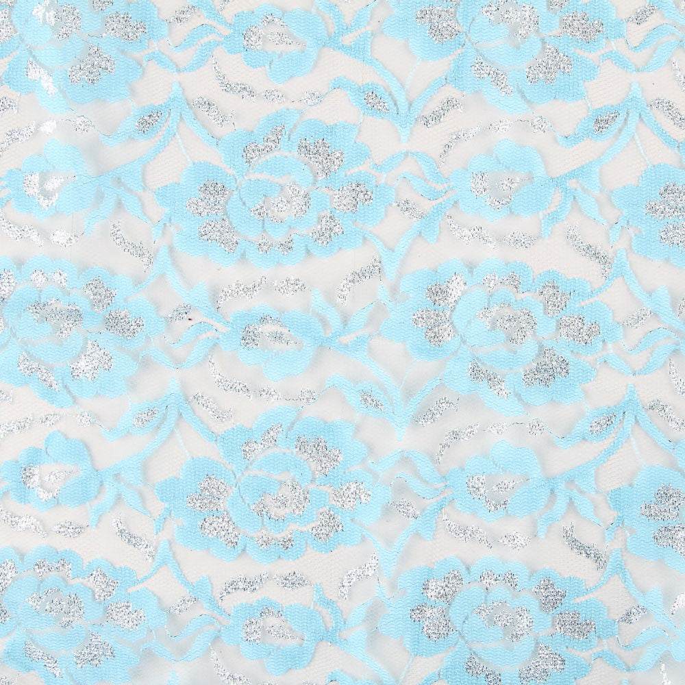 Spitze Lurex Blau Silber - Ribes y Casals