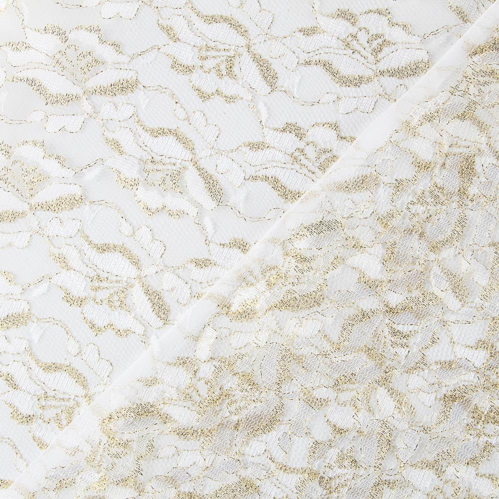 Spitze Lurex Weißgold - Ribes y Casals