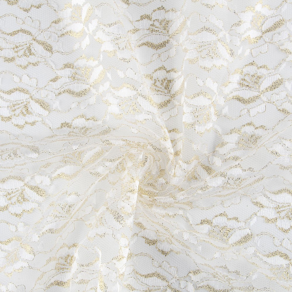 Spitze Lurex Weißgold - Ribes y Casals