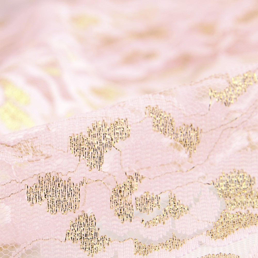 Rose Gold Lurex Spitze - Ribes y Casals