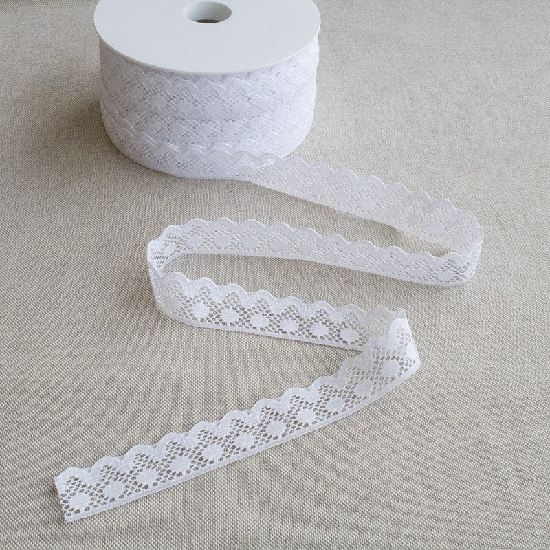 Spitze Nylon Weiß 20mm - Ribes y Casals