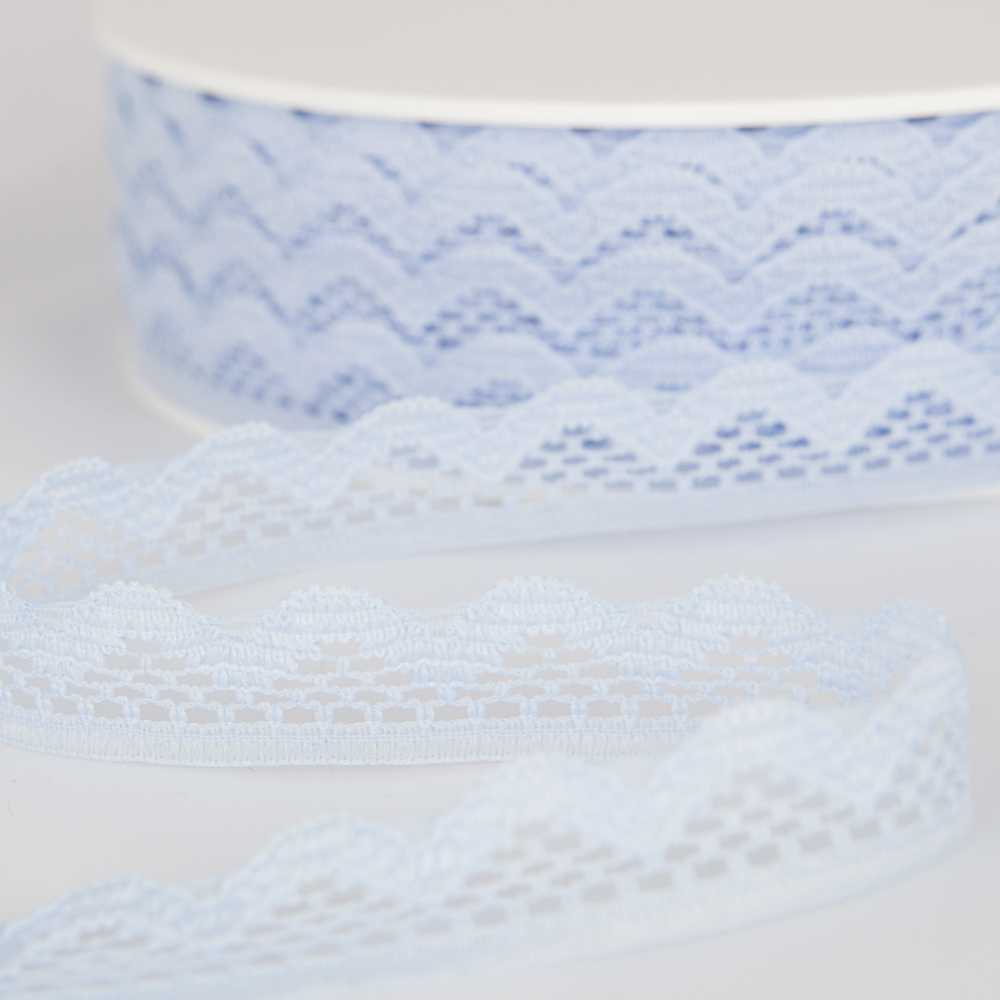 Hellblaue Nylon-Spitze 10mm - Ribes y Casals