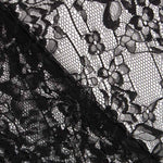 Schwarze florale feine Spitze - Ribes y Casals