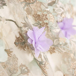 Blassgrüne Fantasy-Lurex-Spitze - Ribes y Casals